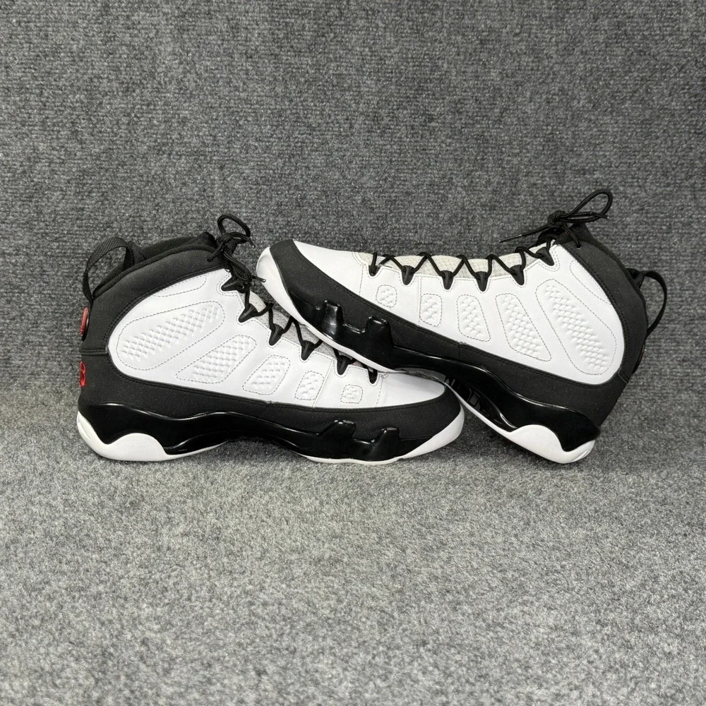 Jordan 9 Retro 2010 Shoes Men's 10 White Black Red Athletic Hooping Sneakers